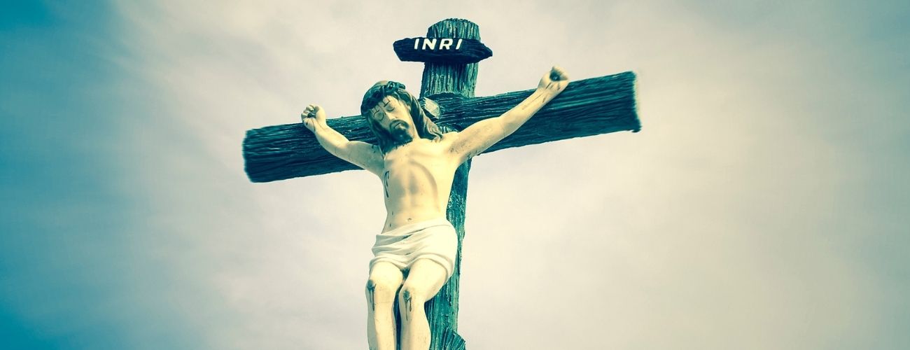 jesus on the cross with INRI